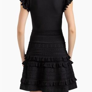 Shoshanna Black Knit Top